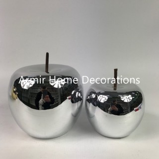 Figurka jabłko, srebrne, L
