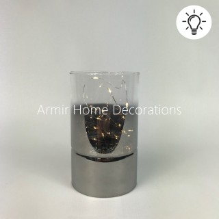 Szklany lampion z oświetleniem