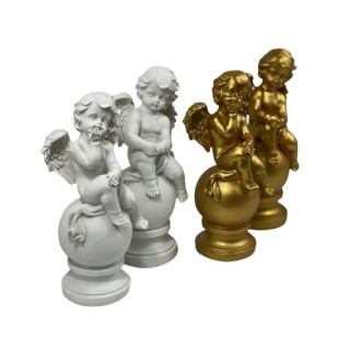 Anioł ceramiczny, złoty