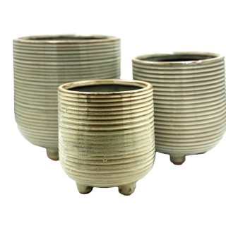 Donica ceramiczna zielona