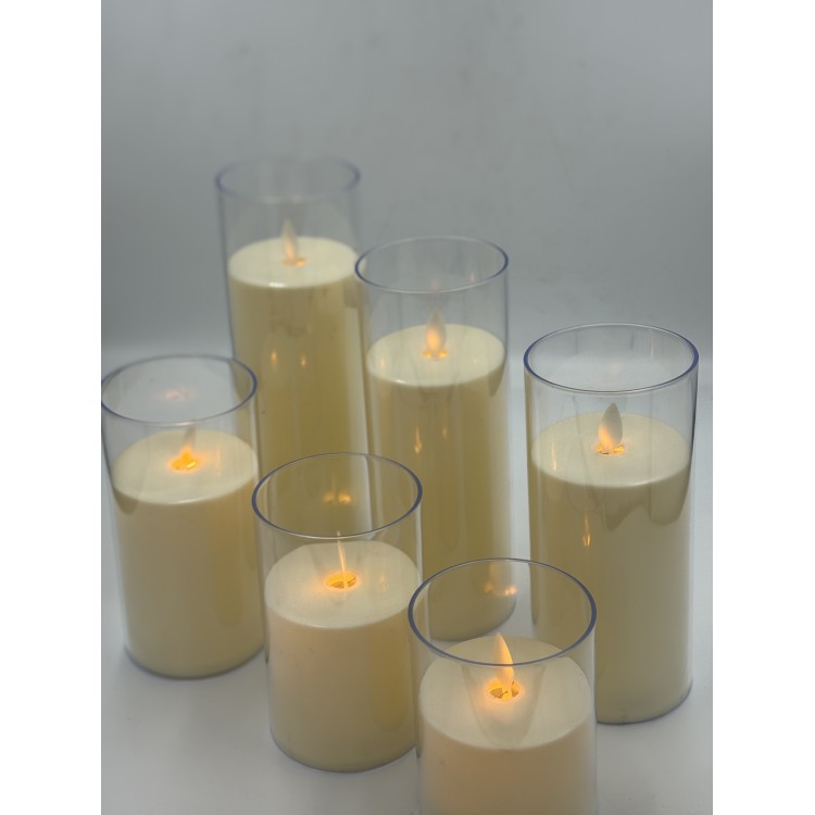 ŚWIECA LED KOLOR SZARY