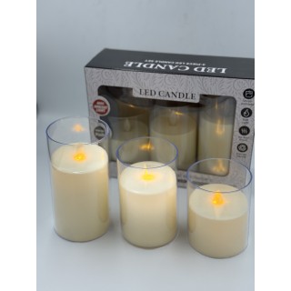 ŚWIECA LED KOLOR ECRI KPL 3 SZT