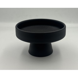 PODSTAWKA CERAMICZNA CZARNA POD KWIATY/ŚWIECE