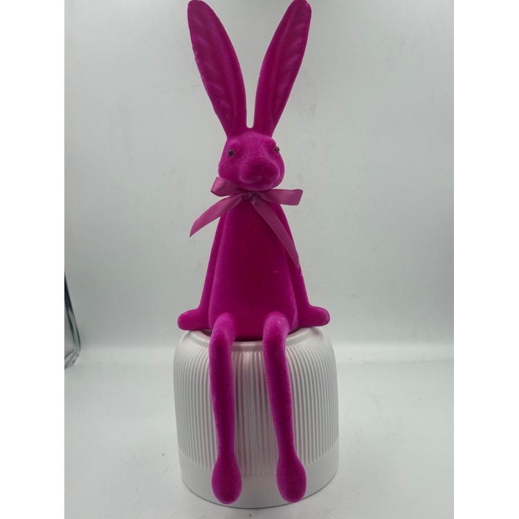 ZAJĄC SIEDZĄCY RÓŻOWY MAŁY